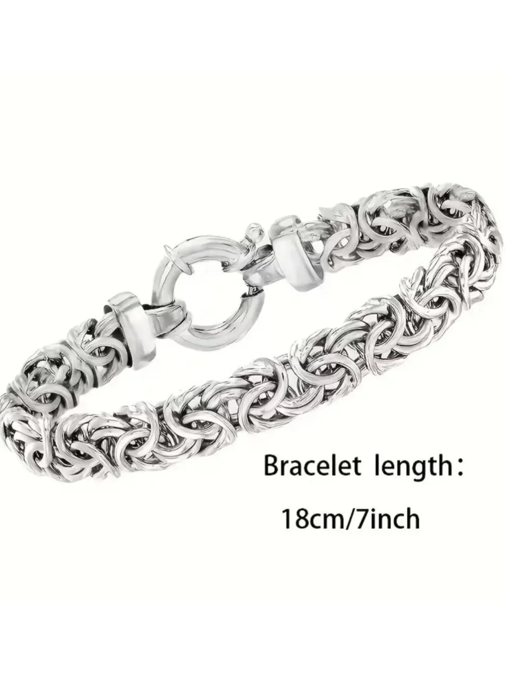Italian 925 Sterling Silver Byzantine Bracelet 6mm 7